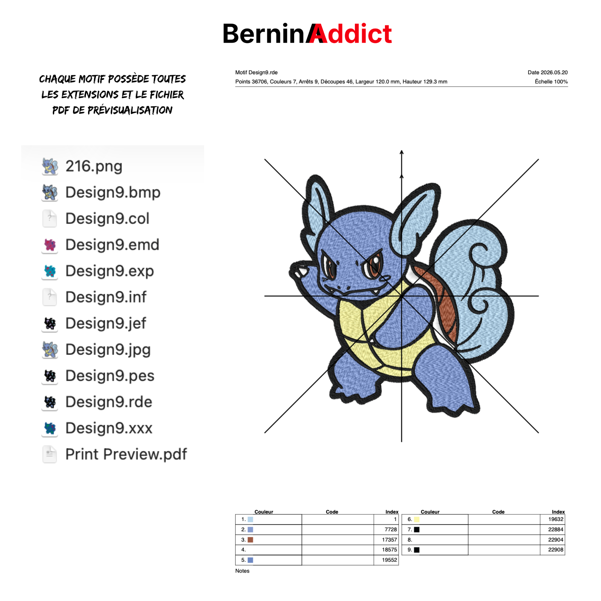 Pokemon Pack — Fichier broderie à télécharger | Compatible BERNINA
