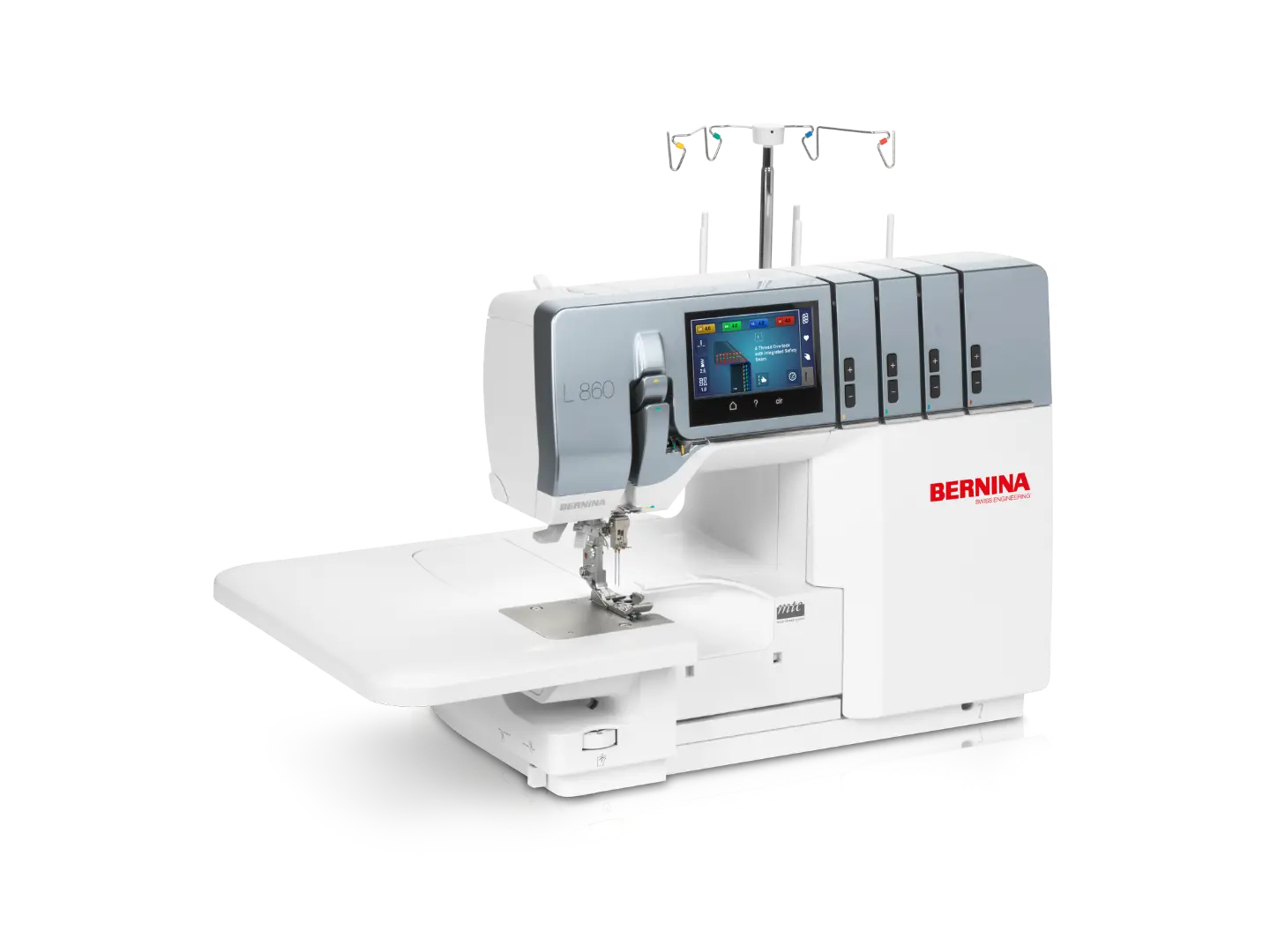 Bernina L 860 – Surjeteuse & Recouvreuse – vue standard – avec table rallonge | Bernina Addict