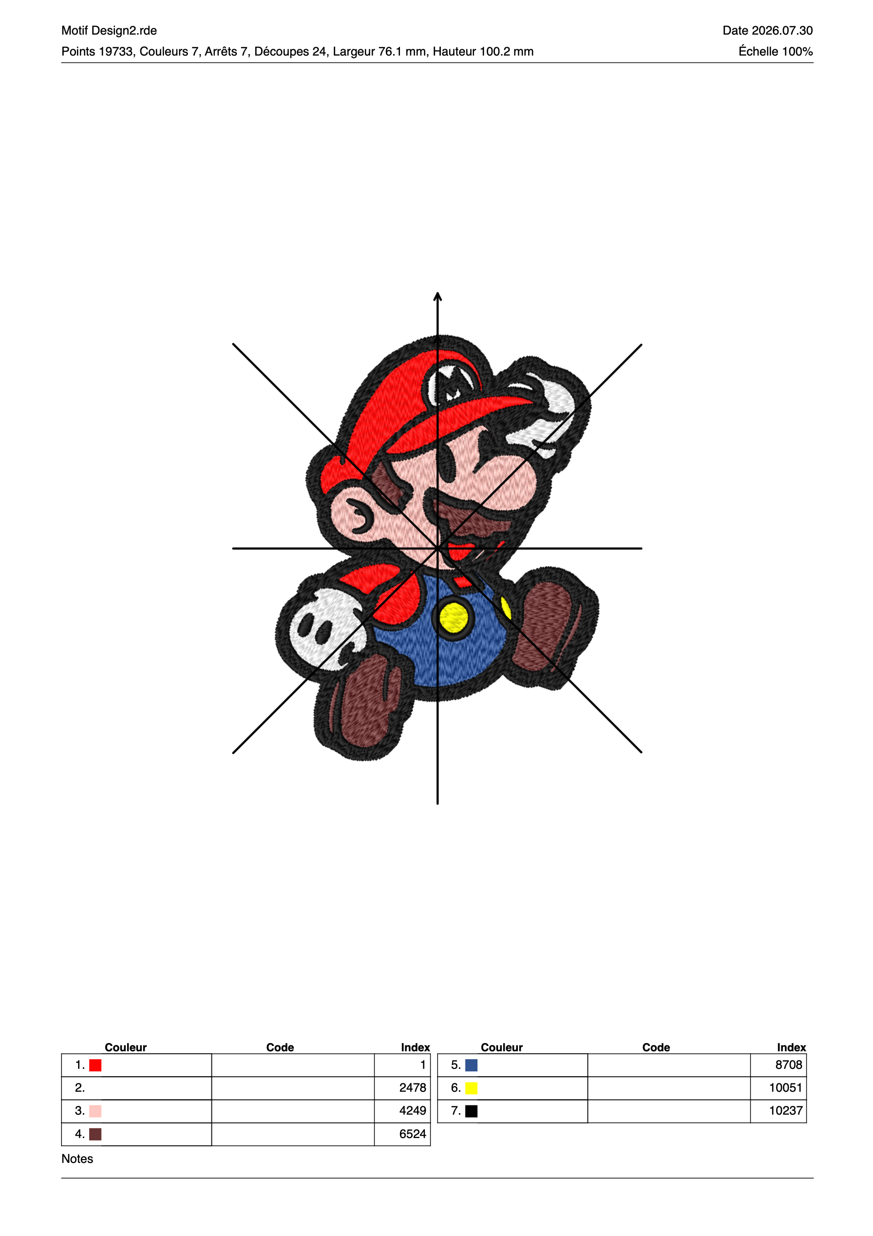 Super Mario 2 — Fichier broderie à télécharger | Compatible BERNINA