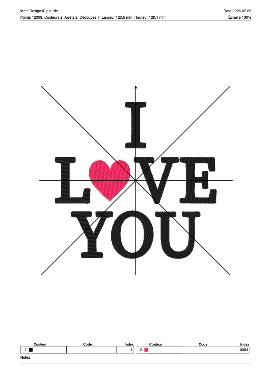 Saint Valentin 10 — Fichier broderie à télécharger | Compatible BERNINA