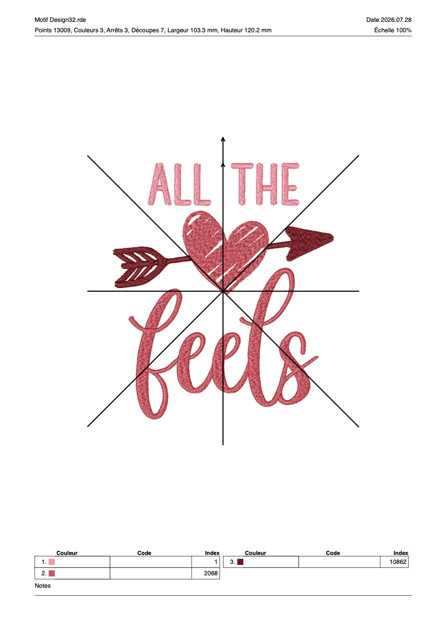 Saint Valentin 47 — Fichier broderie à télécharger | Compatible BERNINA