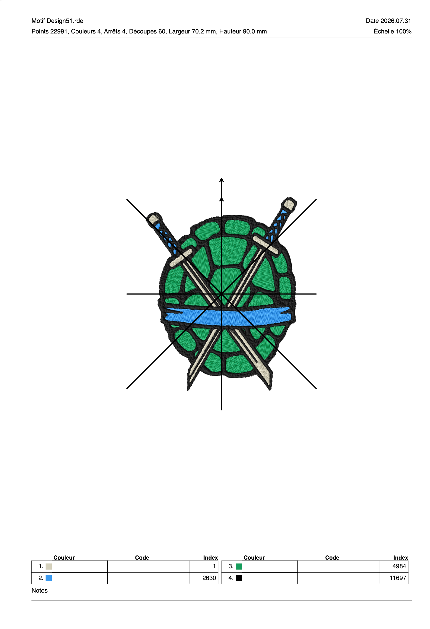 Tortue Ninja 23 — Fichier broderie à télécharger | Compatible BERNINA BERNINA ADDICT