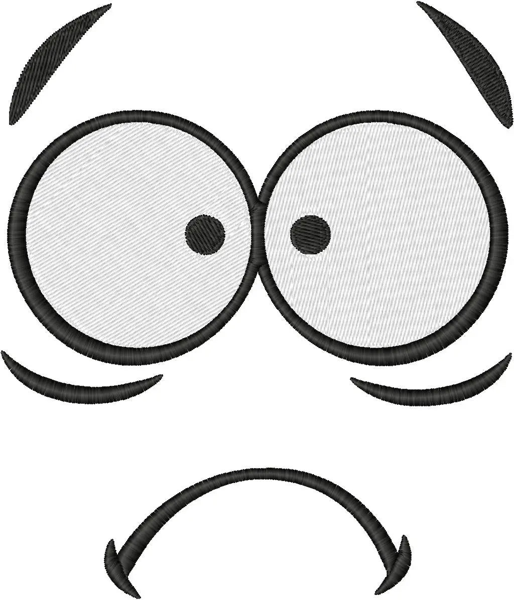 Visage stupéfait — Fichier broderie à télécharger | Compatible BERNINA BERNINA ADDICT