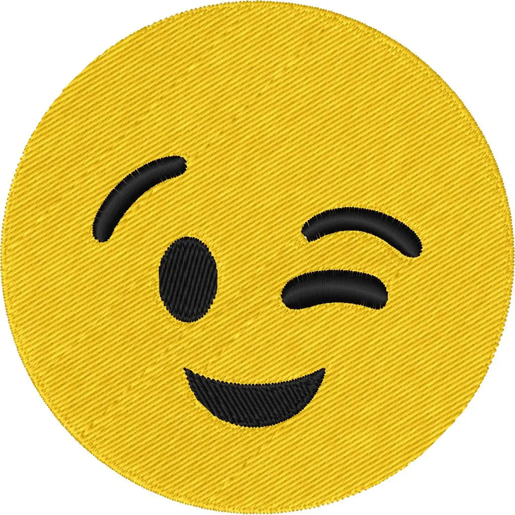 Emoji clin d'oeil — Fichier broderie à télécharger | Compatible BERNINA BERNINA ADDICT