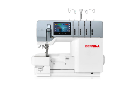 Bernina L 860 – Surjeteuse & Recouvreuse – vue de face – bras libre | Bernina Addict