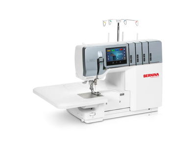 Bernina L 860 – Surjeteuse & Recouvreuse – vue standard – avec table rallonge | Bernina Addict