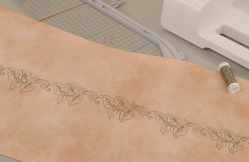 Interface BERNINA 500 – positionnement et paramètres motif broderie SDT