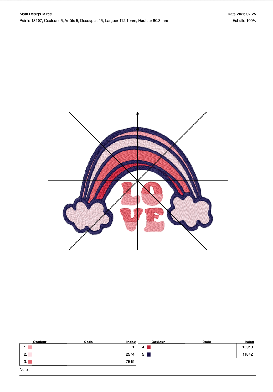 Saint Valentin 13 — Fichier broderie à télécharger | Compatible BERNINA