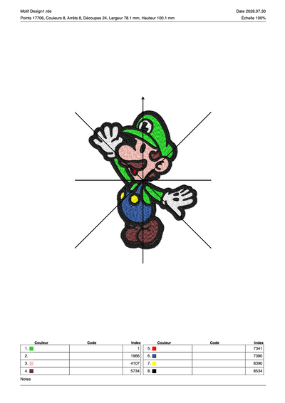 Super Mario 1 — Fichier broderie à télécharger | Compatible BERNINA BERNINA ADDICT