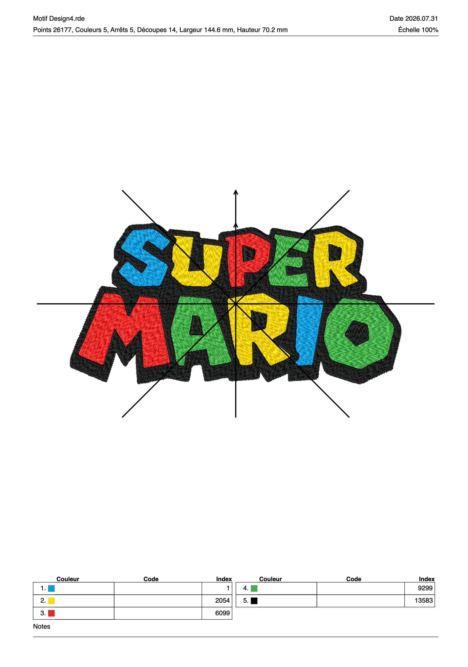 Super Mario 9 — Fichier broderie à télécharger | Compatible BERNINA