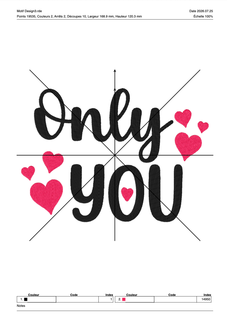 Saint Valentin 3 — Fichier broderie à télécharger | Compatible BERNINA