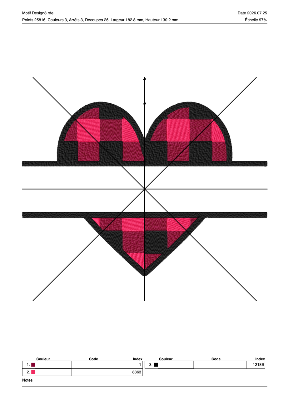 Saint Valentin 8 — Fichier broderie à télécharger | Compatible BERNINA