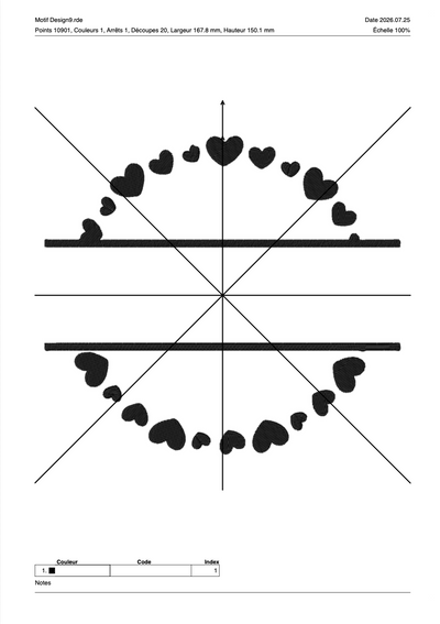 Saint Valentin 9 — Fichier broderie à télécharger | Compatible BERNINA