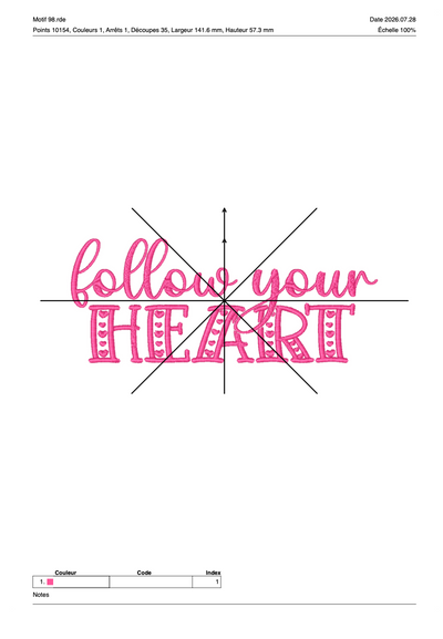 Saint Valentin 29 — Fichier broderie à télécharger | Compatible BERNINA