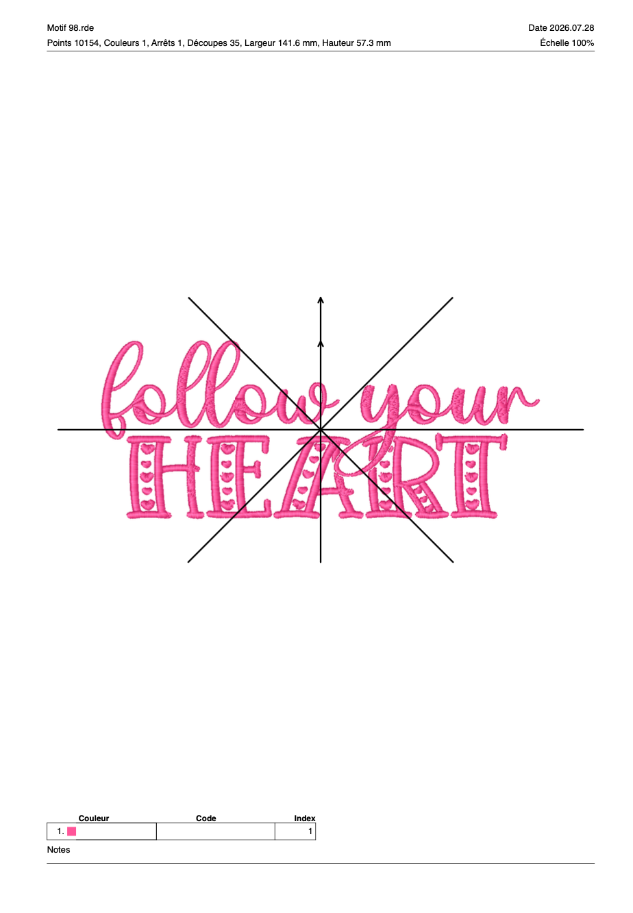 Saint Valentin 29 — Fichier broderie à télécharger | Compatible BERNINA