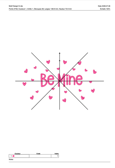 Saint Valentin 31 — Fichier broderie à télécharger | Compatible BERNINA