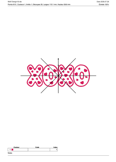 Saint Valentin 34 — Fichier broderie à télécharger | Compatible BERNINA