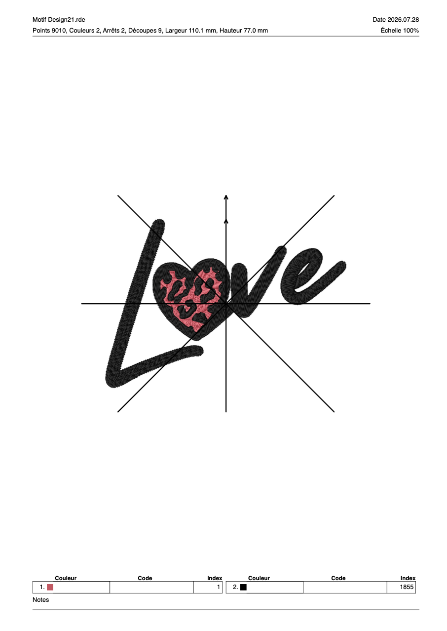 Saint Valentin 37 — Fichier broderie à télécharger | Compatible BERNINA