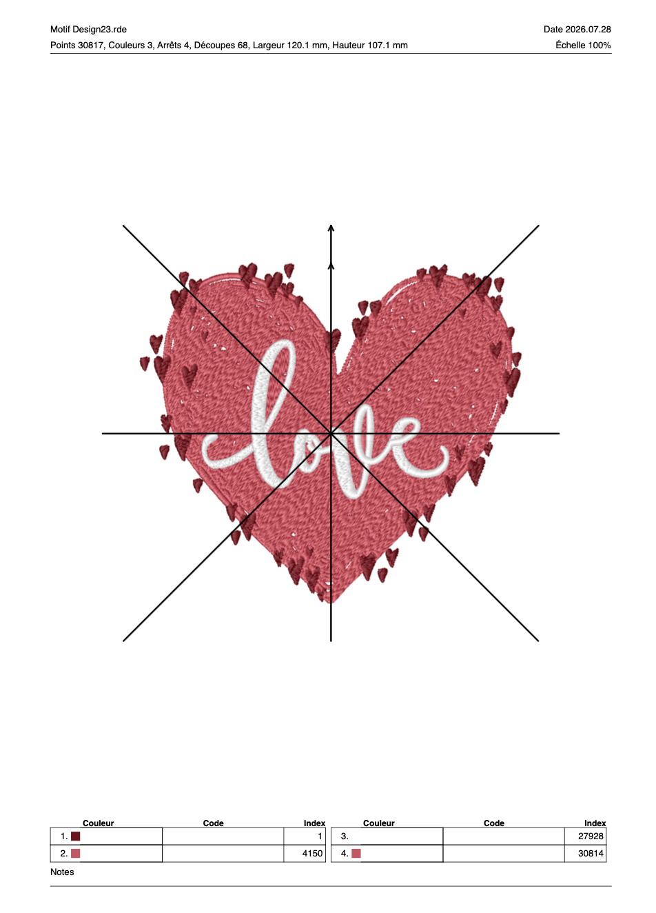 Saint Valentin 38 — Fichier broderie à télécharger | Compatible BERNINA