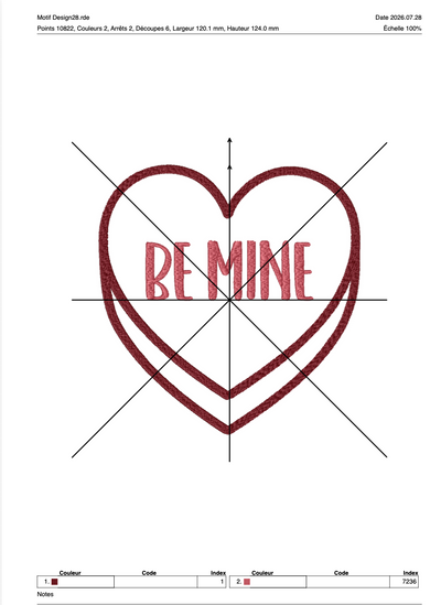 Saint Valentin 43 — Fichier broderie à télécharger | Compatible BERNINA