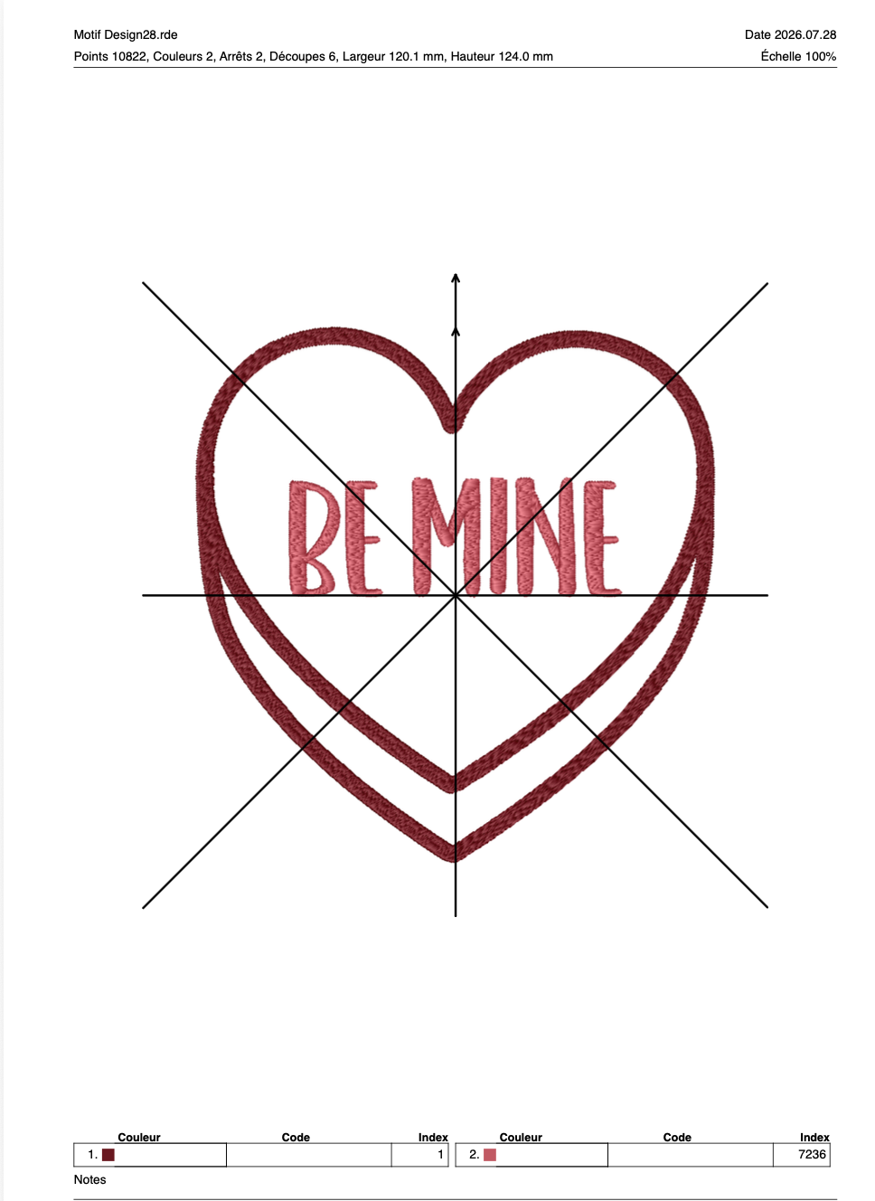 Saint Valentin 43 — Fichier broderie à télécharger | Compatible BERNINA