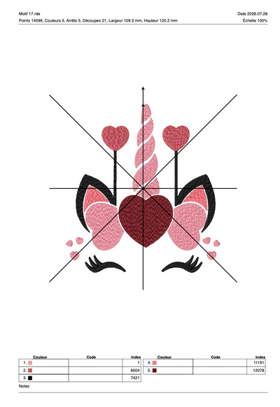 Saint Valentin 44 — Fichier broderie à télécharger | Compatible BERNINA