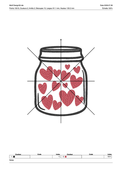 Saint Valentin 45 — Fichier broderie à télécharger | Compatible BERNINA BERNINA ADDICT