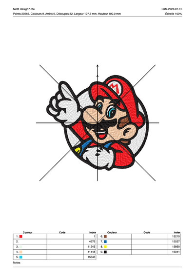 Super Mario 12 — Fichier broderie à télécharger | Compatible BERNINA BERNINA ADDICT