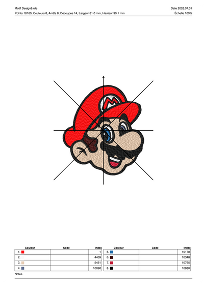 Super Mario 14 — Fichier broderie à télécharger | Compatible BERNINA BERNINA ADDICT