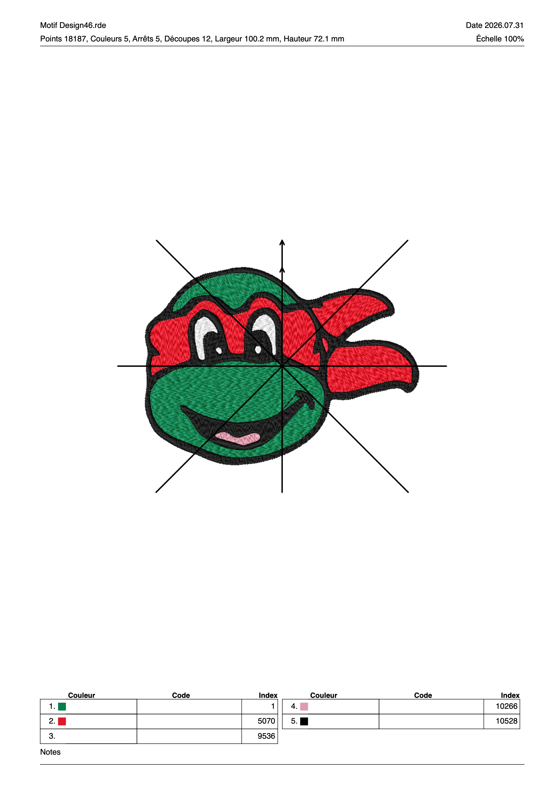 Tortue Ninja 18 — Fichier broderie à télécharger | Compatible BERNINA BERNINA ADDICT