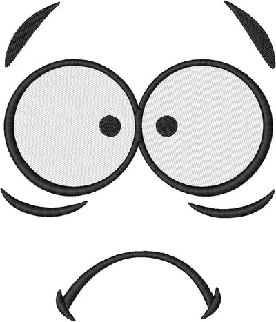 Visage stupéfait — Fichier broderie à télécharger | Compatible BERNINA BERNINA ADDICT