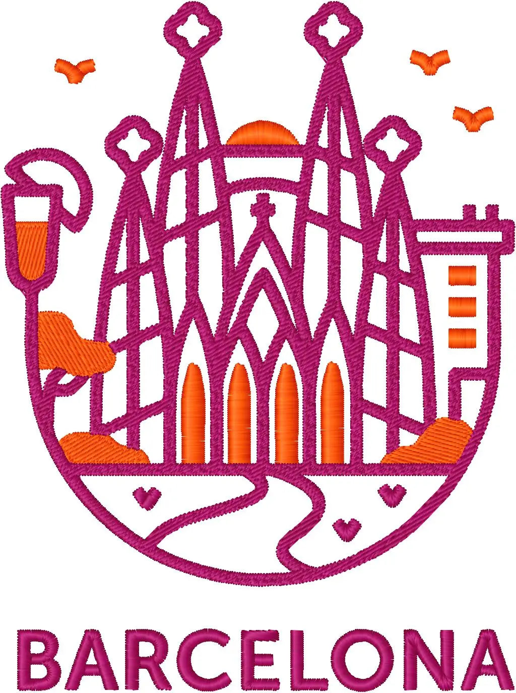 Barcelona — Fichier broderie à télécharger | Compatible BERNINA BERNINA ADDICT
