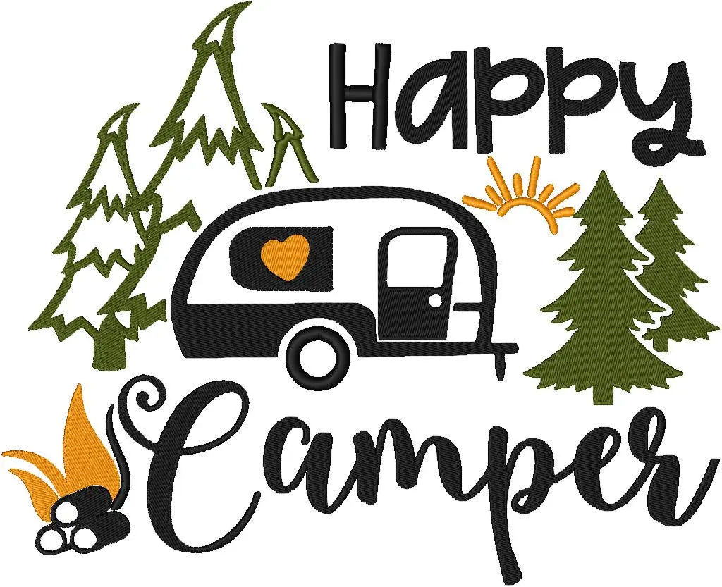 Camping — Fichier broderie à télécharger | Compatible BERNINA BERNINA ADDICT