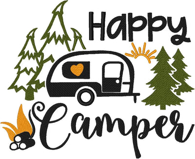 Camping — Fichier broderie à télécharger | Compatible BERNINA BERNINA ADDICT