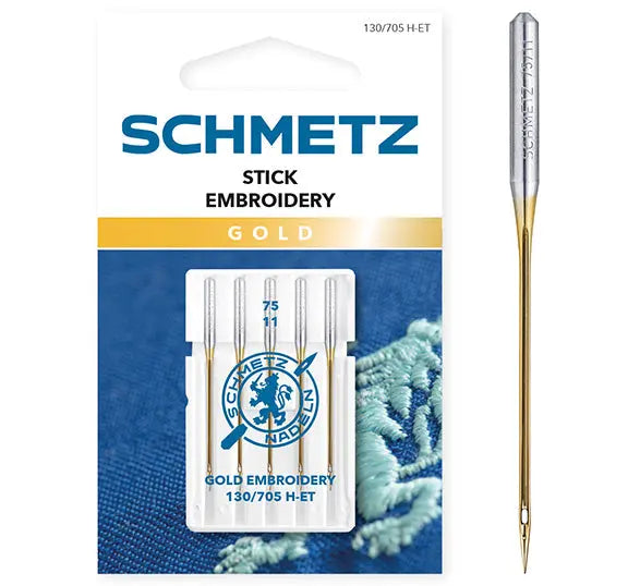 Aiguilles Schmetz Gold Broderie n°75 — compatibles toutes machines à coudre BERNINA BERNINA ADDICT