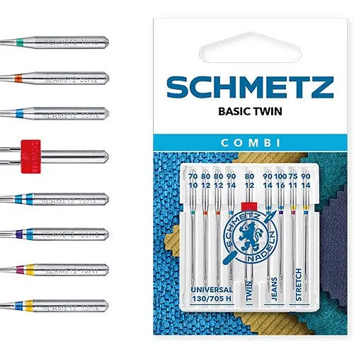 Aiguilles Schmetz Combi Pack Universel/Jean/Stretch/Double x10 — compatibles toutes machines à coudre BERNINA BERNINA ADDICT