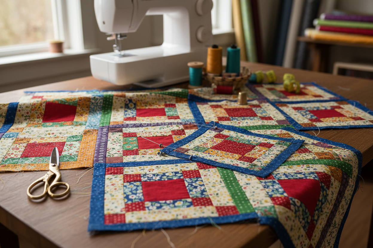 Projet patchwork réalisé avec la BERNINA 475 QE – assemblage précis Quilter's Edition