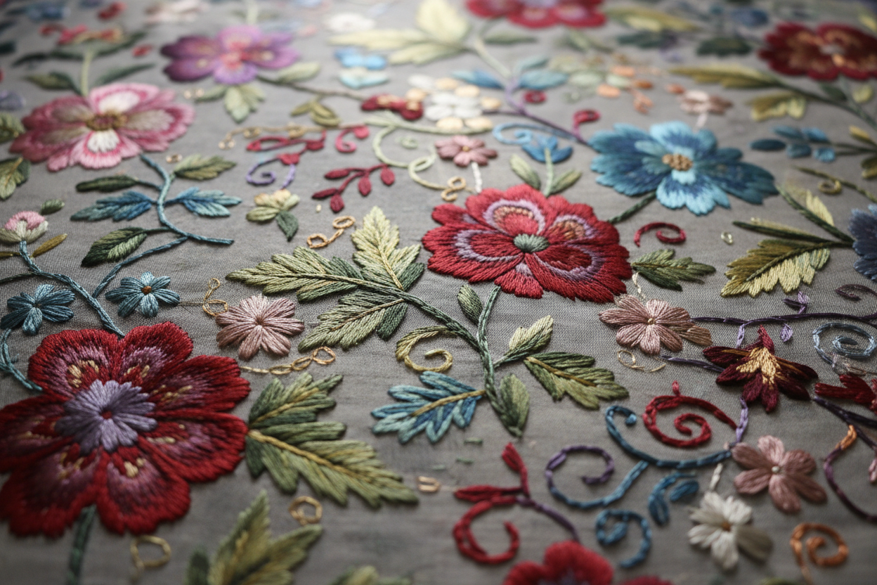 Résultat broderie BERNINA 540 – finition professionnelle sur textile