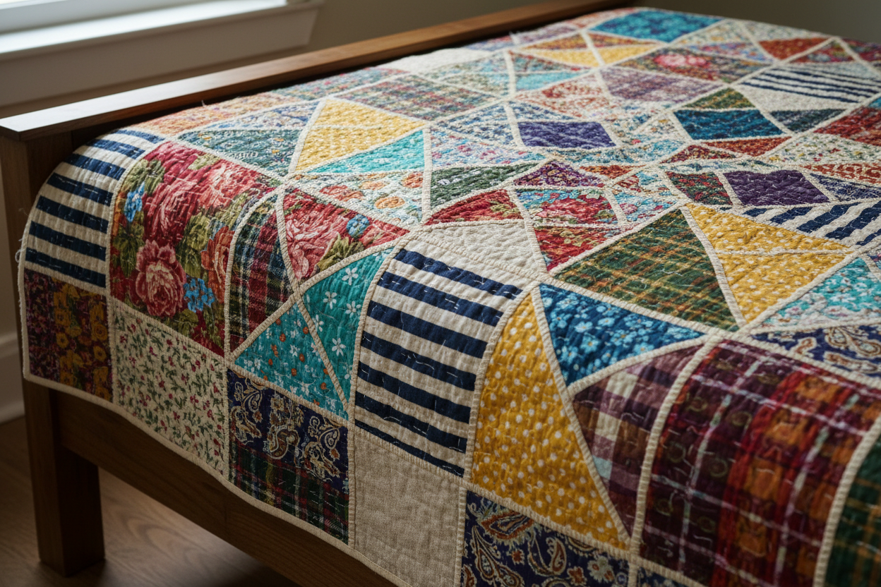 Projet patchwork réalisé avec la BERNINA 475 QE – assemblage précis Quilter's Edition